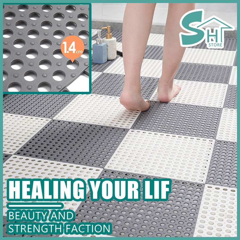 (Ready Stock) 30*30cm Anti Slip Splicing PVC Bathroom Toilet Kitchen Floor Mat Non Slip Mat Toilet Floor Mat 浴室防滑地垫