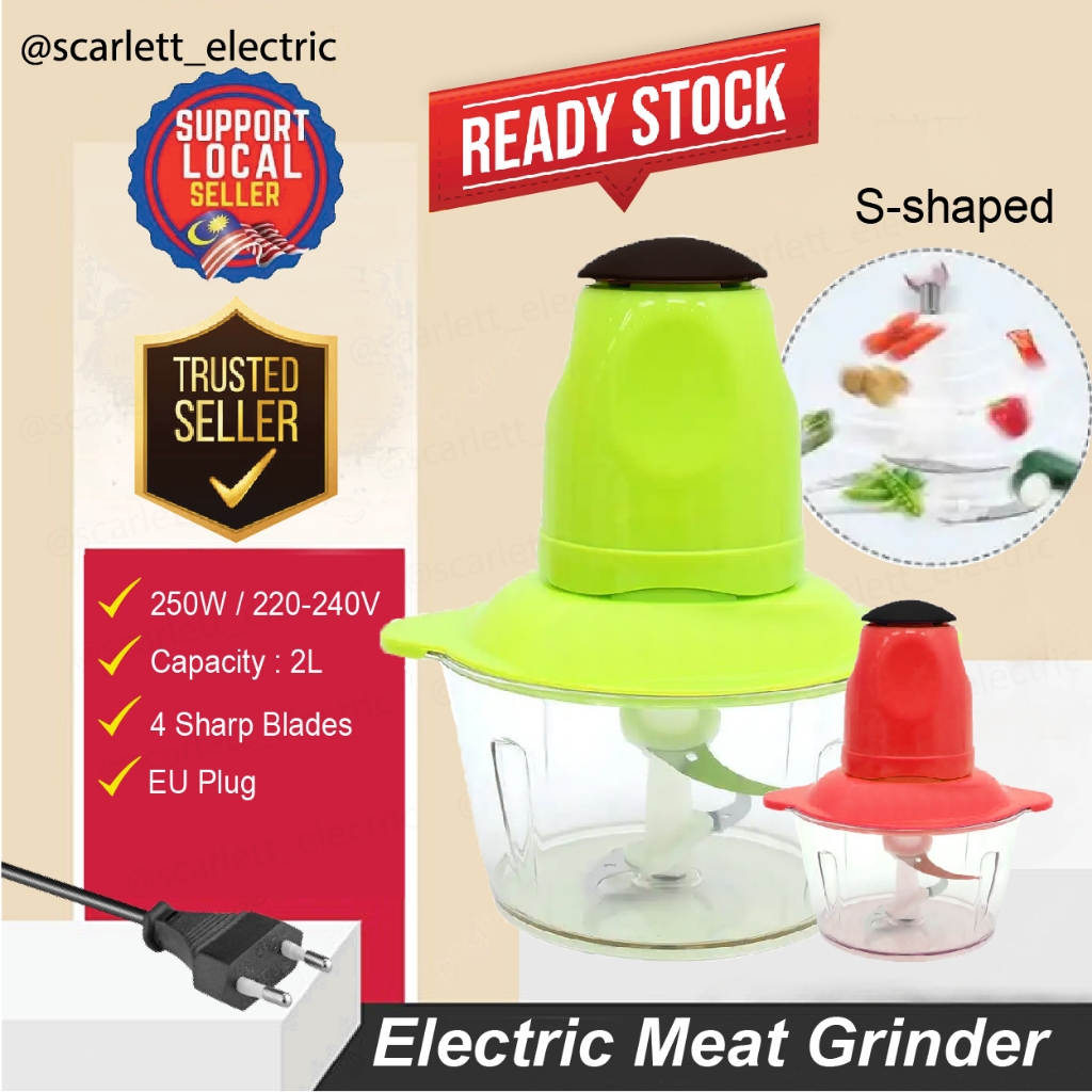 250W 2L Capacity Electric Meat Grinder Food Mincer Vegetables Chopper Slicer / Pengisar Daging