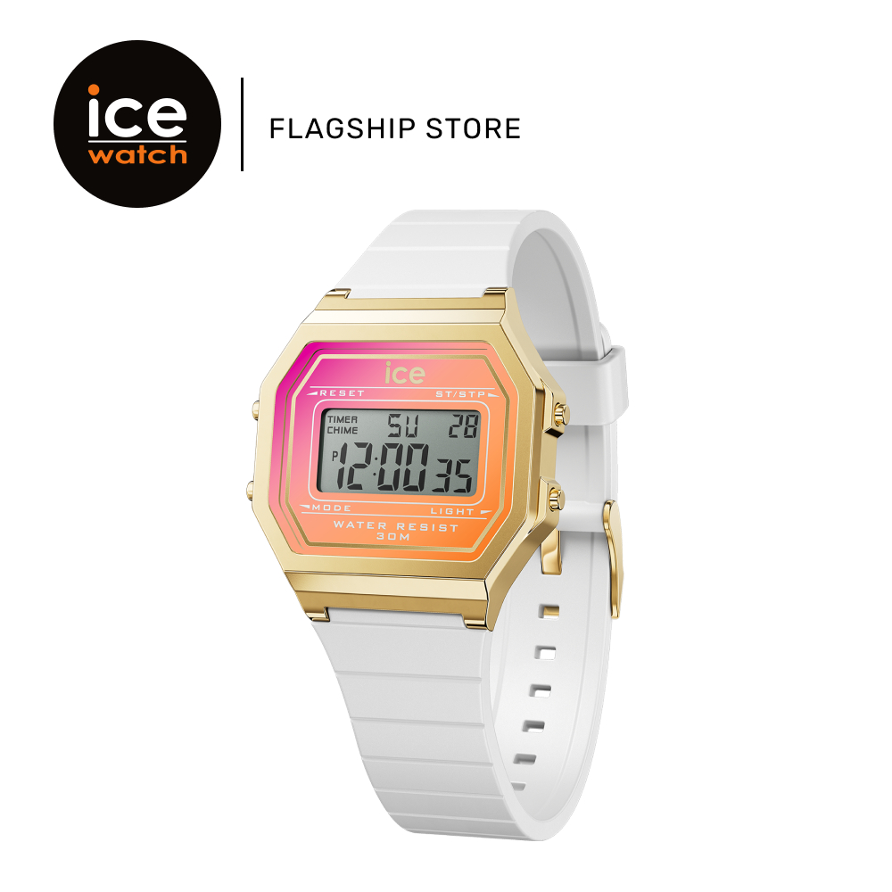 Ice-Watch ICE Digit Retro - White Sunkissed [022720] | Silicone | Casual