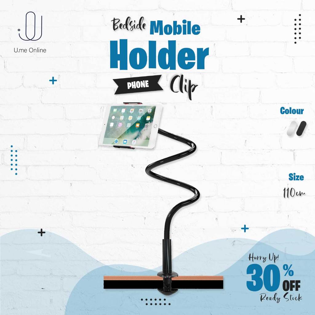 U.me Universal Phone Holder Flexible Long Arms Hands Free Cell Phone Tablet Stand Bracket With Clip For Bed Desk 手机支架