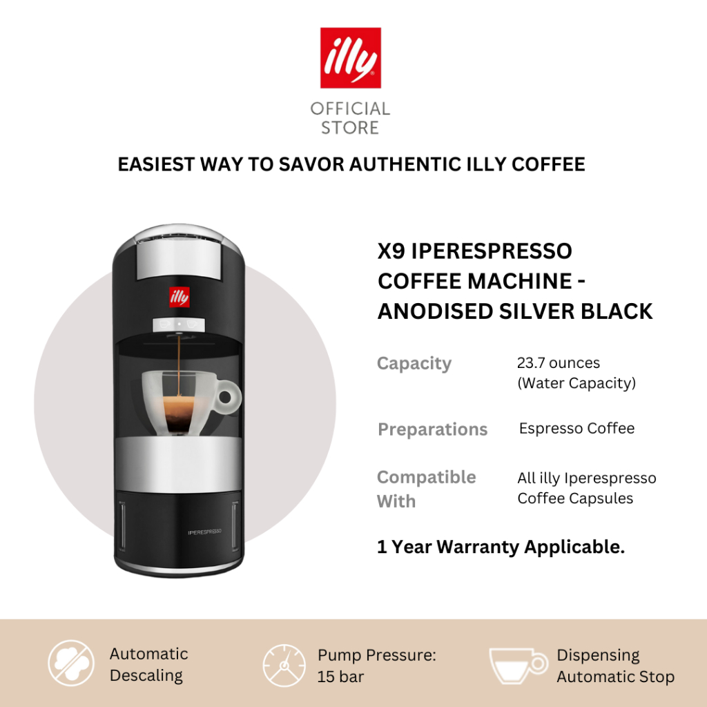 X9 iperEspresso Machine Anodised Silver Black