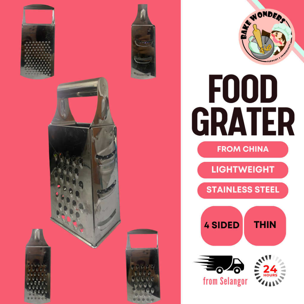 Stainless Steel Food Grater/ Food Zest/ Lemon Zest/ Cheese Grater/食物刨丝器 (4 sides)