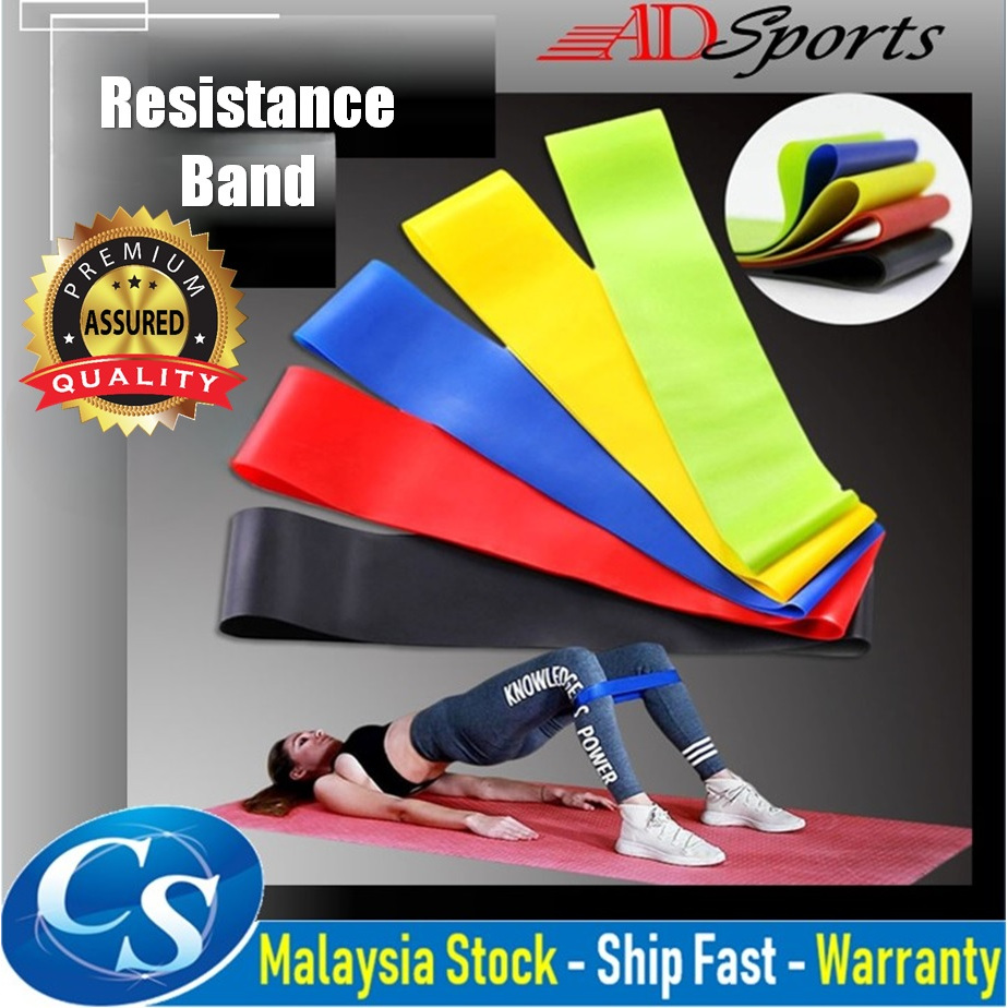 ADSports Yoga Resistance Bands Stretch Elastic Rubber Loop Exercise Fitness Workout Equipment Strength Pilates Training