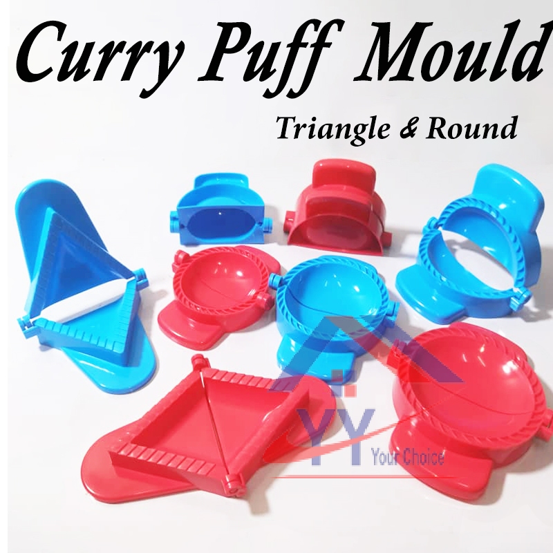 Curry Puff Mould/Curry Puff Mould Triangle&Round/Acuan Karipap/Plastic Curry Puff Mould/Dough Pastry Pie Mold/Cake Mould