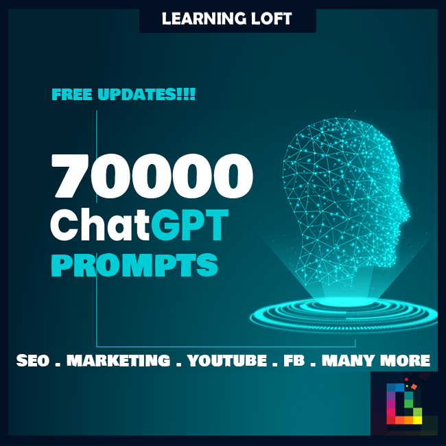 🔥70000 ChatGPT Prompts (SEO, Marketing, Youtube, FB, Many More...)