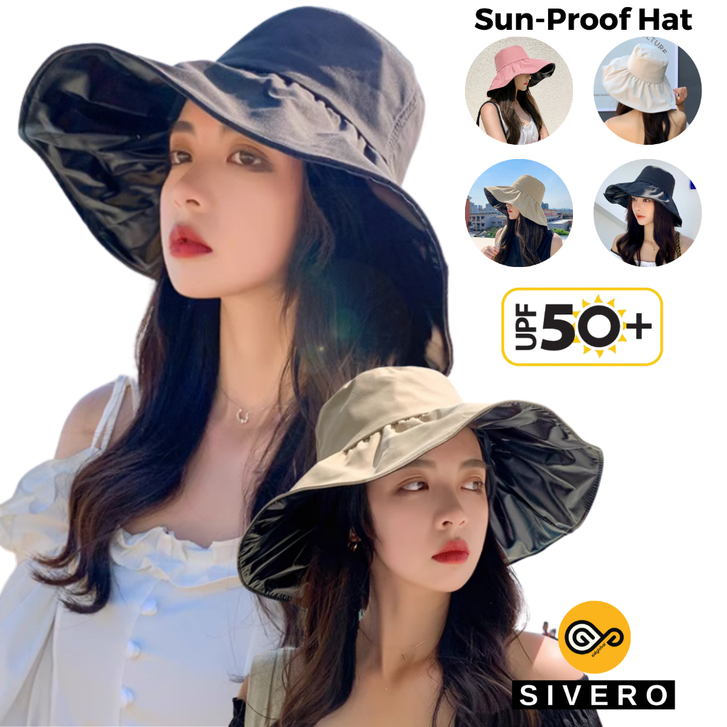 Sun Proof Hat Women Sun Hats Topi Beach Hat Sun Protection Waterproof Hat Adjustable Topi Wanita Bucket Hat For Women