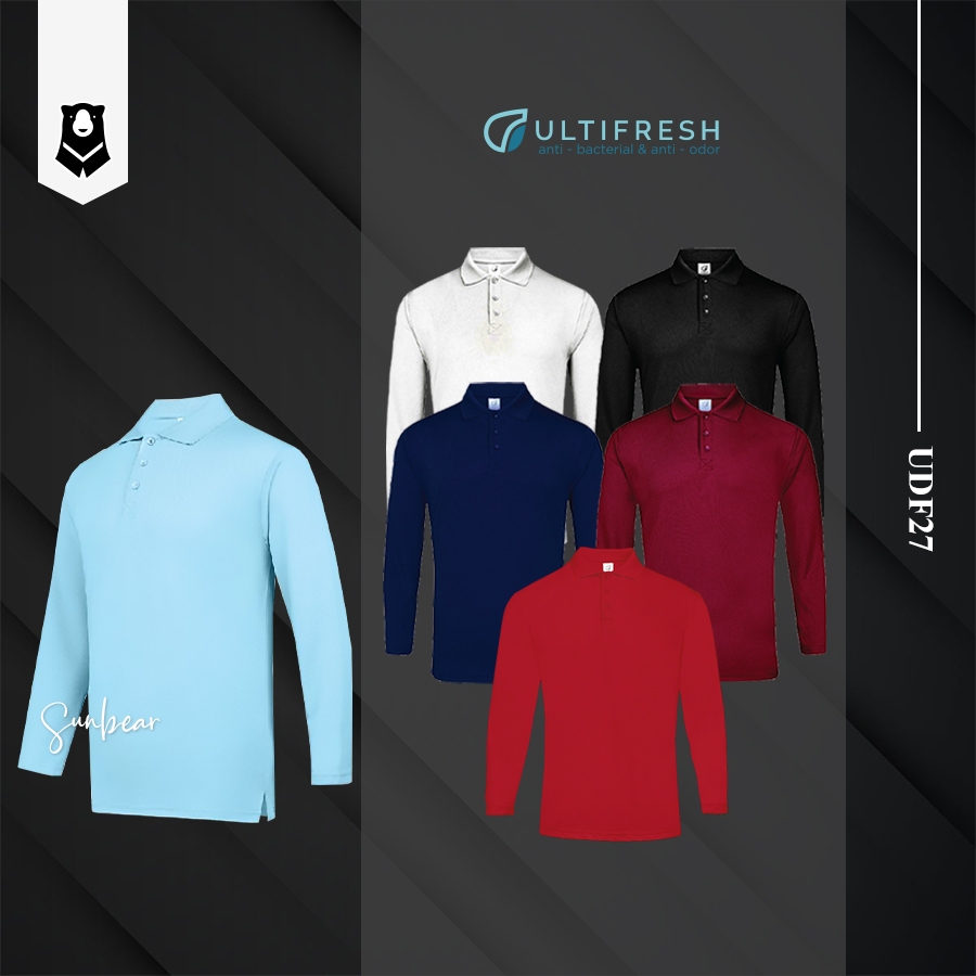 Ultifresh UDF27 Performance Polo Long Sleeve Anti-Odor Polyester Microfiber Dri-Fit SUNBEAR.com.my