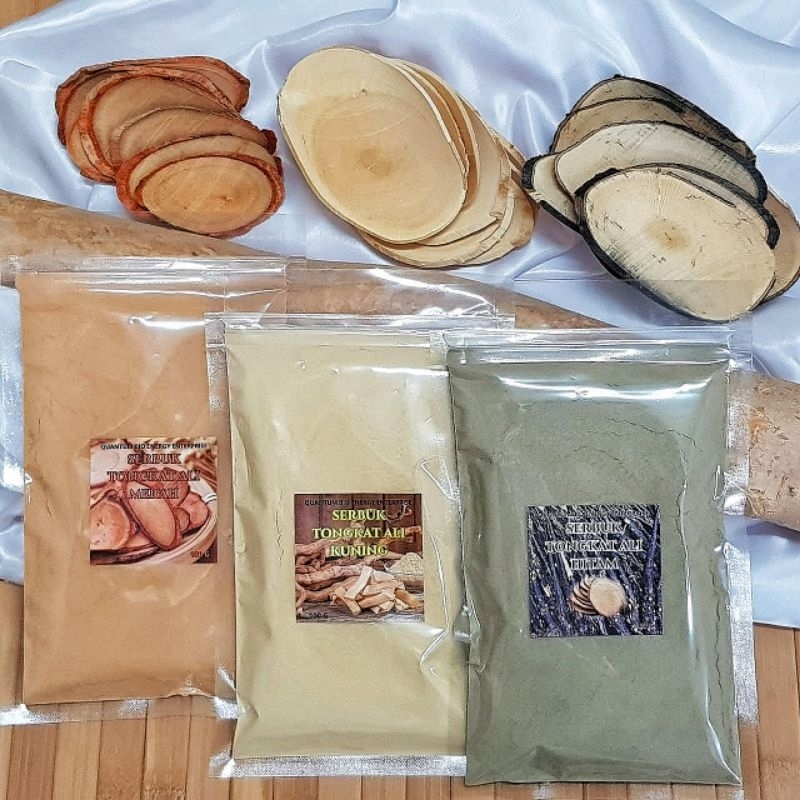 Serbuk Tongkat Ali Kuning & Hitam & Merah (100% ASLI) Gred AAA Terpilih / Dijamin 100% Bahagian Akar