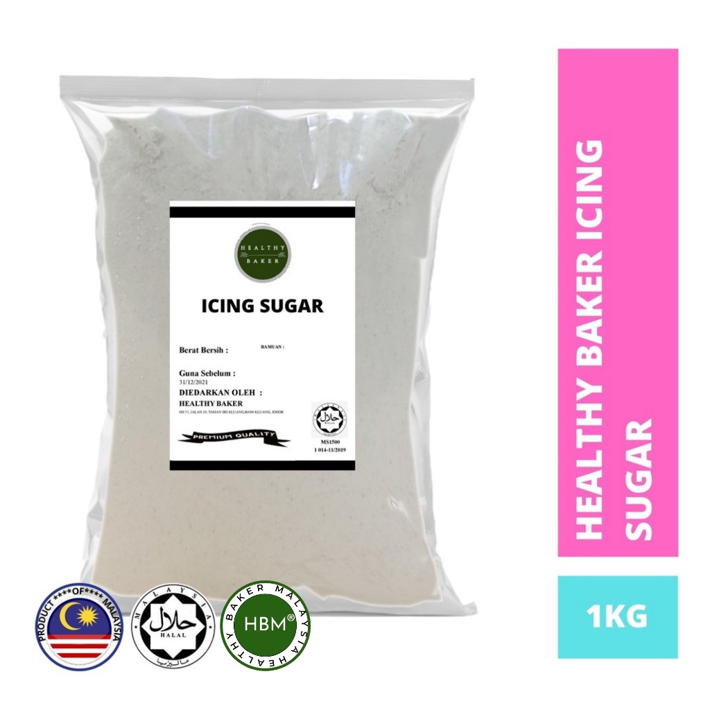 Icing Sugar Gula Aising Ising / BAKING / Halal / 1kg / 500gm