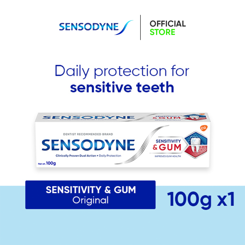 Sensodyne Sensitivity & Gum Sensitivity Relief Whitening, Extra Fresh & Original Toothpaste - 3 Flavors (100g x 1)