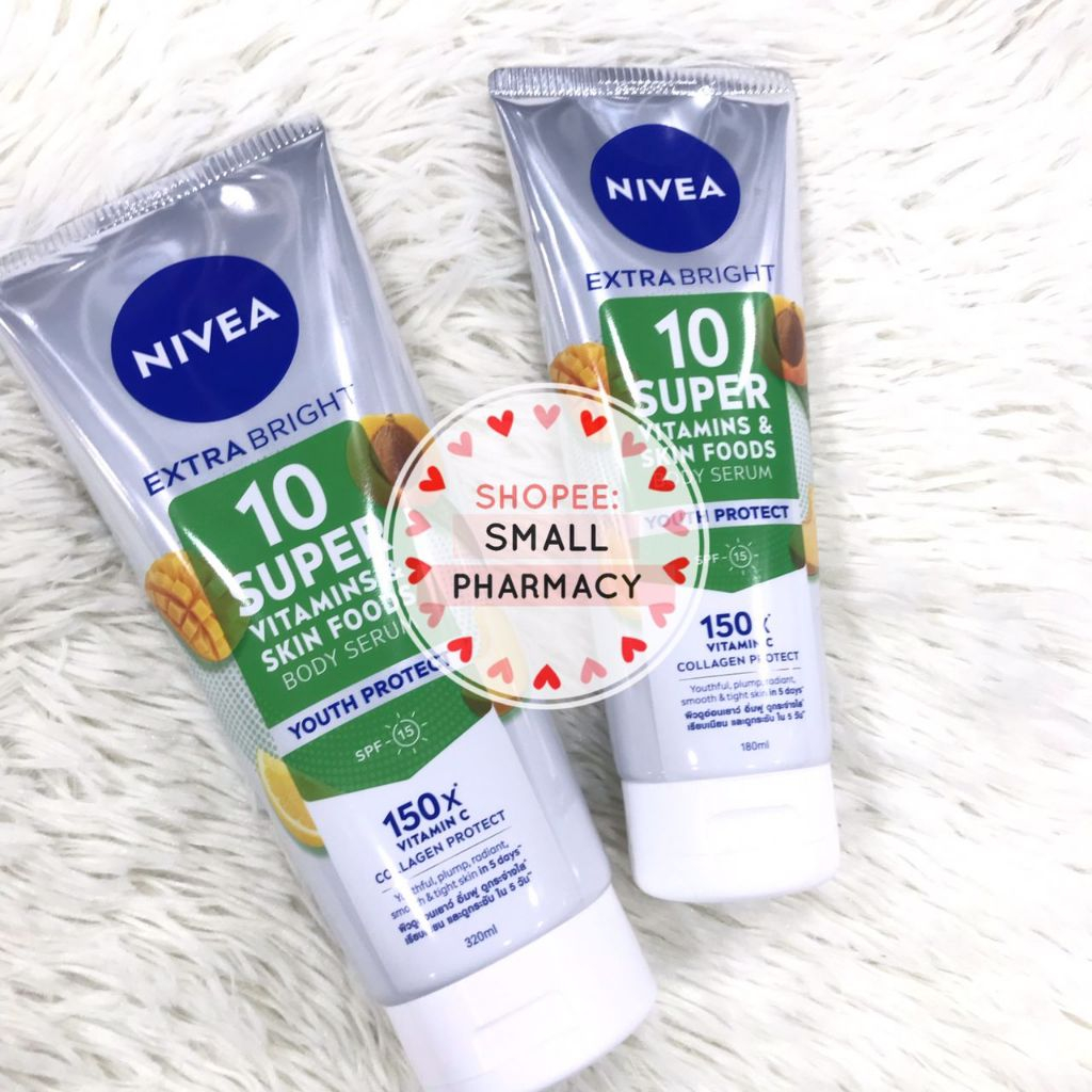Nivea Extra Bright 10 Super Vitamins Body Serum (320ml)
