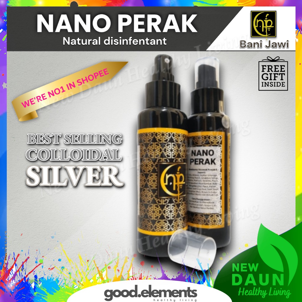 NANO PERAK Colloidal Silver disinfectant rawat jangkitan sanitizer bacteria panau gatal kayap eczema