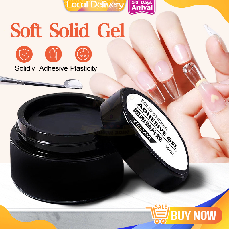 Solid Nail Tips Gel Solid Sticker Nail Tips Adhesive Glue Patch Super Sticky Adhesive Glue UV Gel Nail Art Quick-dry