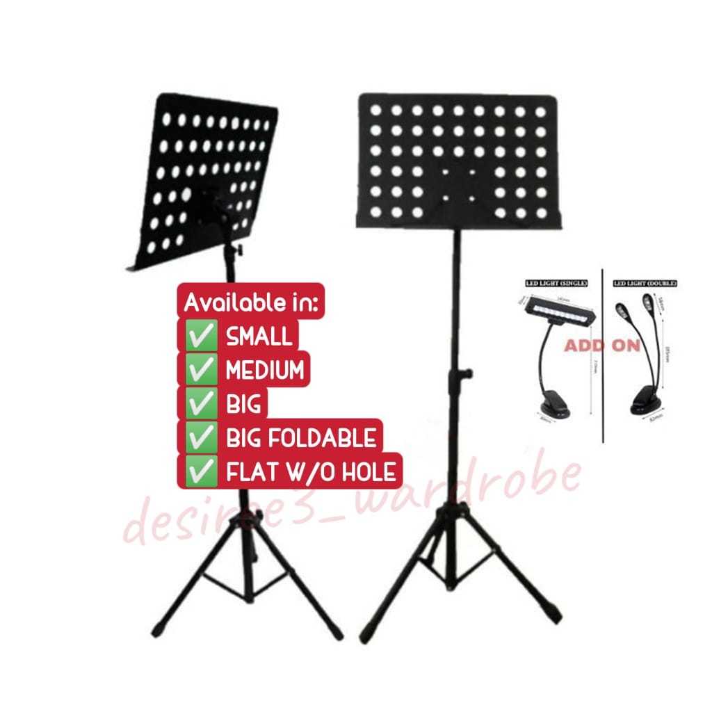 Msia Ready StockQuran Stand Berkualiti Duty Music Stand for Orchestra, Conductor, Violin, Guitar, Food Menu Stand