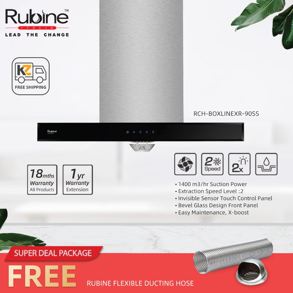 [FREE Shipping] Rubine Essential Series T-Hood Cooker (1600mA³/hr) RCH-BOXLINEXR-90SS