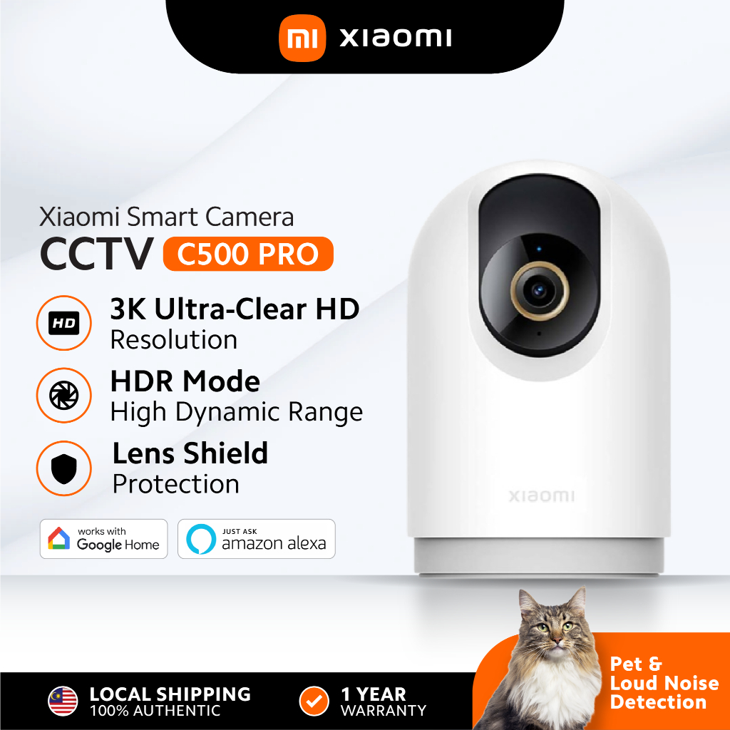 Xiaomi Smart Camera C500 Pro | 3K 5MP Ultra-Clear Imaging | HDR Mode | Kids & Pet AI Detection | Physical Lens Shield