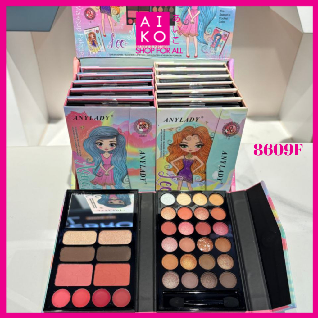(AIKO) ANYLADY 34 COLORS AQUARIUS LEO EYESHADOW MAKEUP PALETTE (8609F) 1PCS