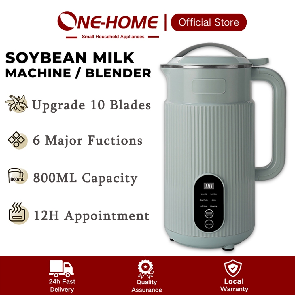 ONEHOME 800ml Soy Milk Machine Automatic Multifunction Soya Bean/Juicer/Hot Soup Maker Blender Mini Soymilk Maker 破壁机豆浆机