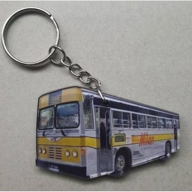 penang yellow bus pyb souvenir 2d keychain Penang keychain