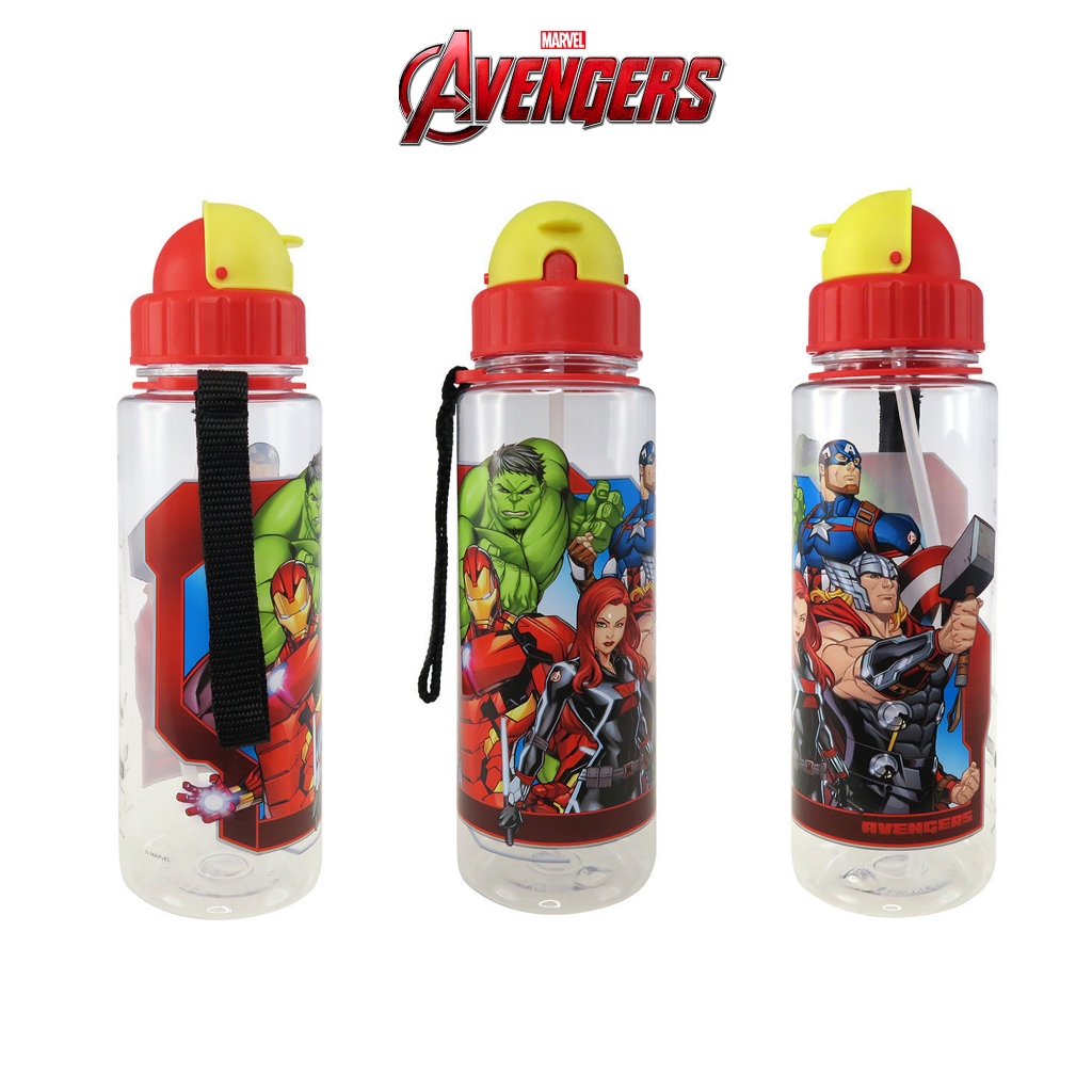 New! Marvel Avengers School Kid's Drinking Tritan Water Bottle / Botol Air / 水罐 650ml With Straw (BPA Free)