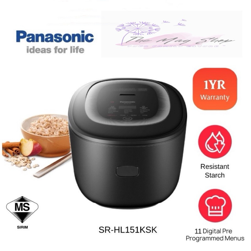 (Free Bubble Wrap)Panasonic 1.5L Low Sugar Induction Heater (IH) Rice Cooker | SR-HL151KSK SR-HL151 ( Periuk Nasi)