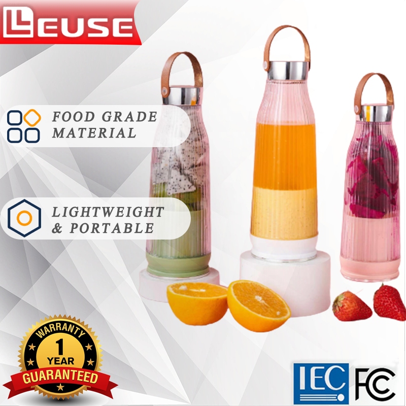 LEUSE Portable Juicer Original 6 Blades Fruit Vegetable Blender Smoothie Juicer USB Rechargeable