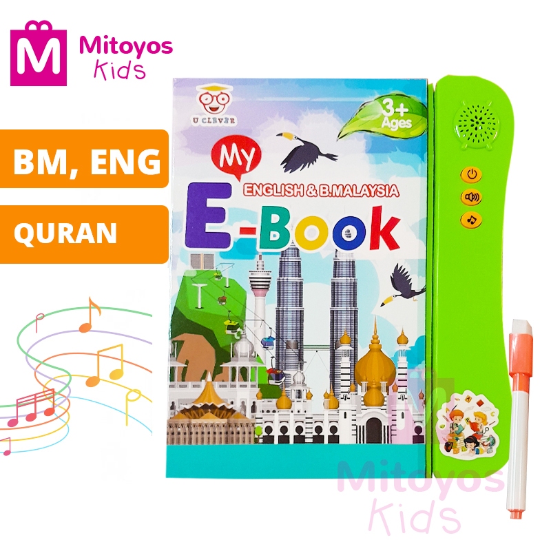 Mitoyos Kids Talking Book Bahasa Malaysia English Malay Audio eBook Sound Music Education Study Quran Solat Learning