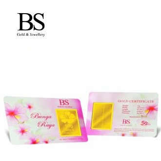 BS Jewellery Emas 999.9 Goldbar Bunga Raya 10g - F9