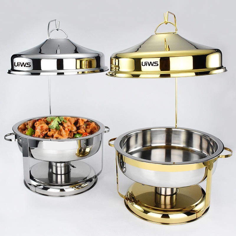 🔥Readystock Kelantan🔥 42cm/34cm Dome Bell Chafing Dishes Buffet Serving Chafing Dish Round Chafer Catering Set