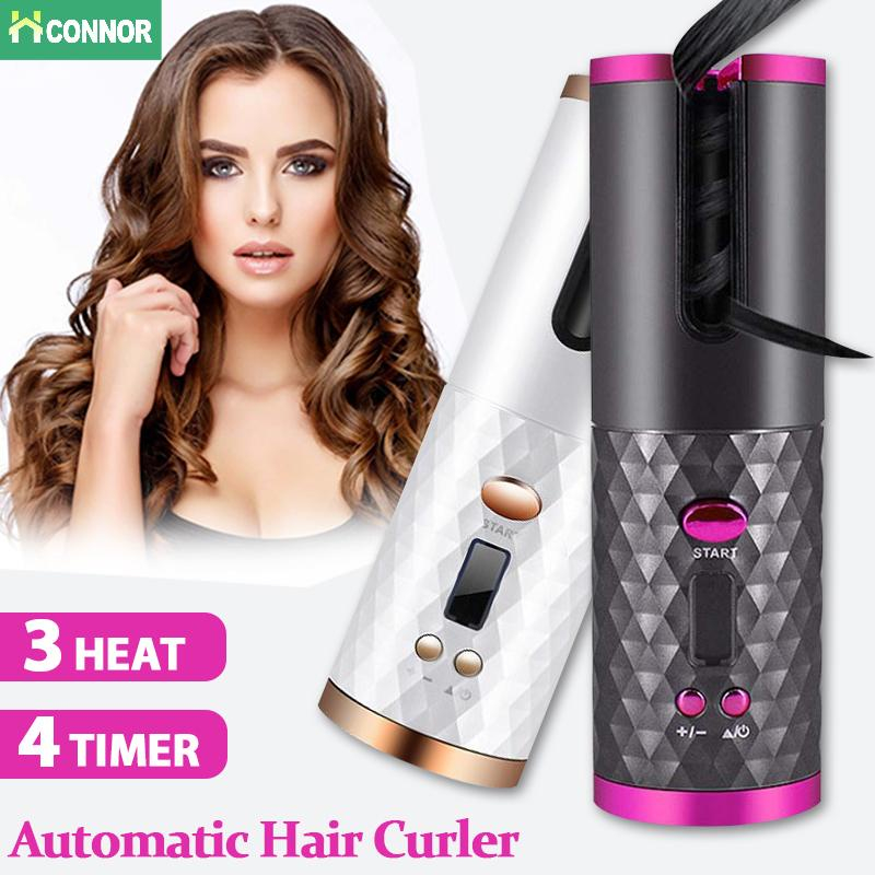 【in stock！】The 100% Original Automatic Hair Curler USB Charging Reel Hair Wireless Automatic  Hair Curler无线充电卷发器