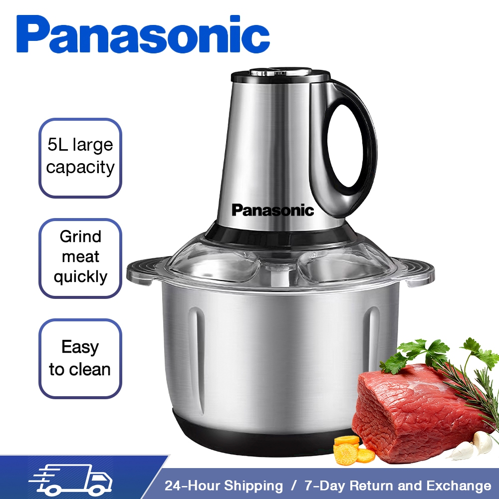 Panasonic Meat Grinder 5L Chopper Blender Heavy Duty Pengisar Daging Chopper Stainless Steel Mixer Blender