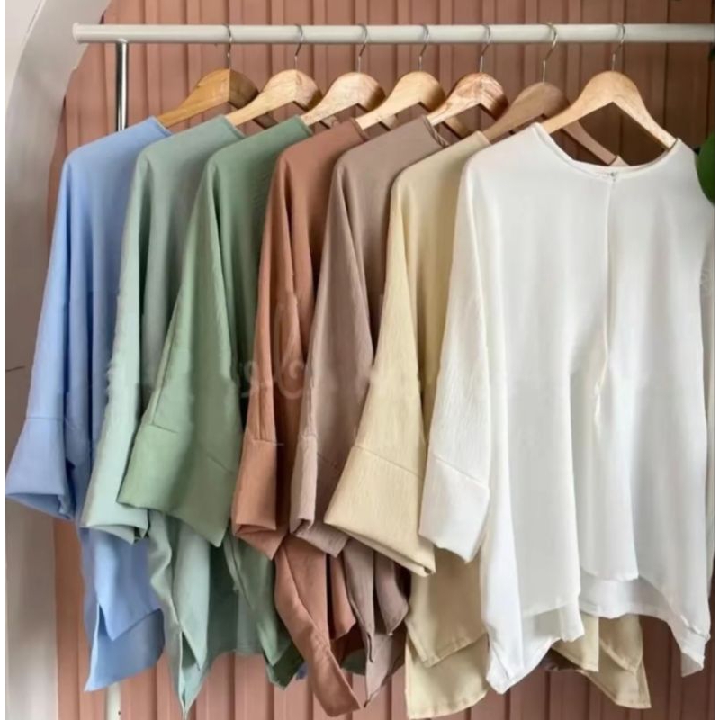 Hot selling baggy blouse top ironless cey shirt