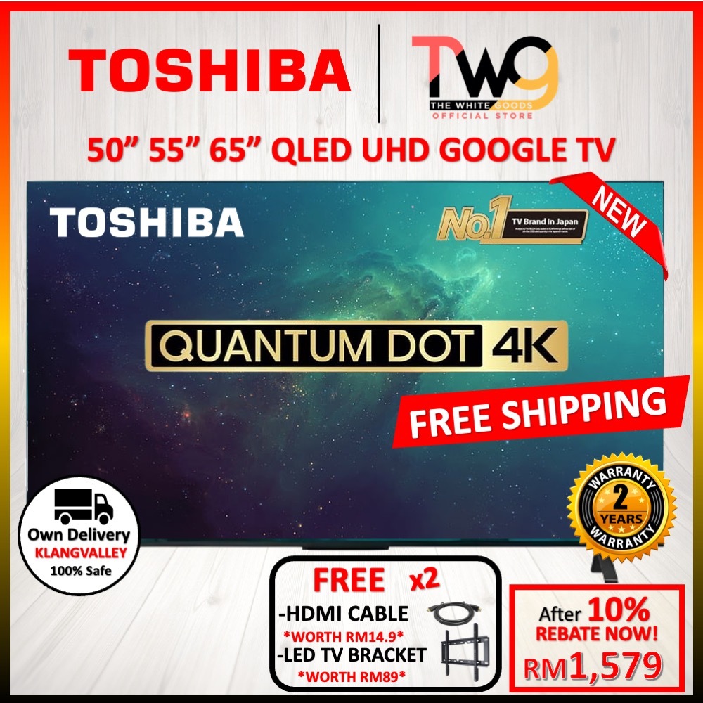 [FREE SHIPPING] Toshiba (50" 55" 65") M550 Quantum Dot 4K UHD Google TV 50M550LP 55M550LP 65M550LP