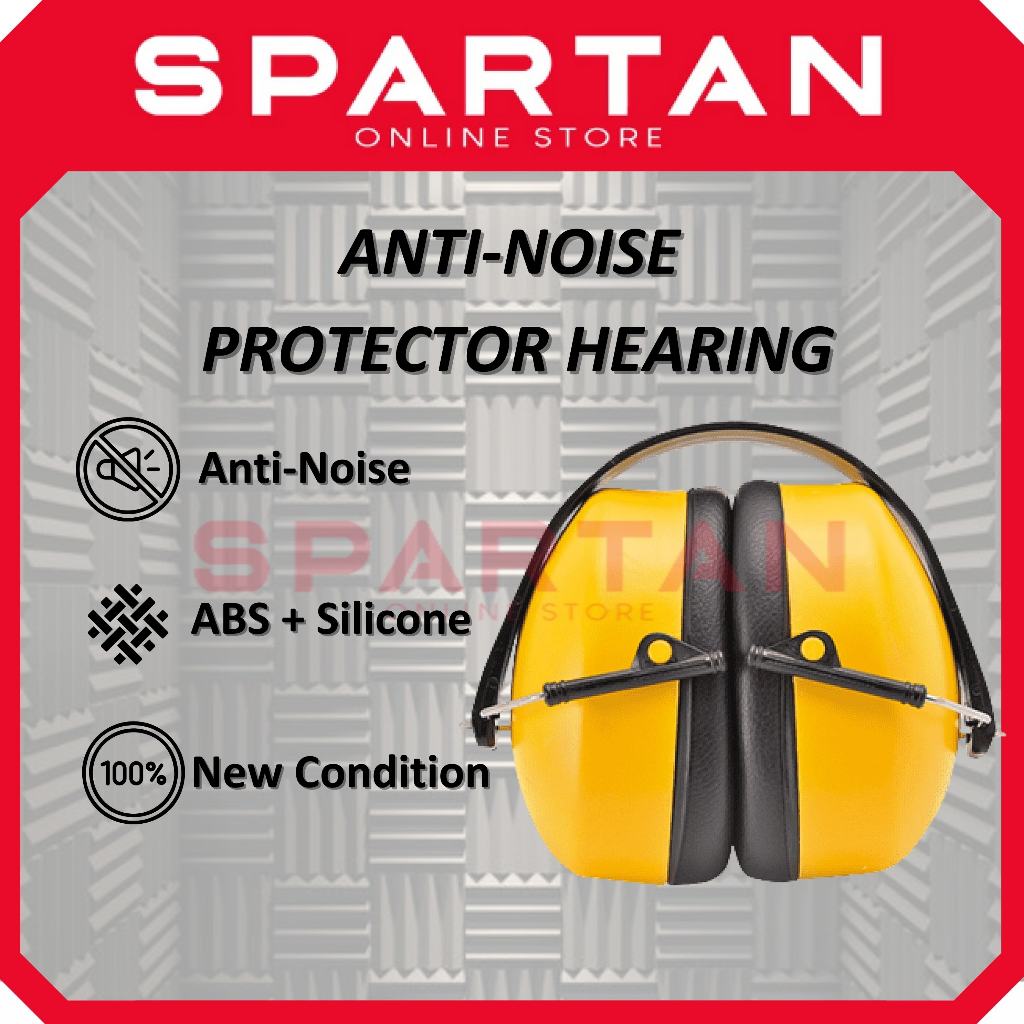 Anti-Noise Protector Hearing Protector Safety Earmuffs Ear Muff Headphone ABS Silicone Perlindungan Pendengaran
