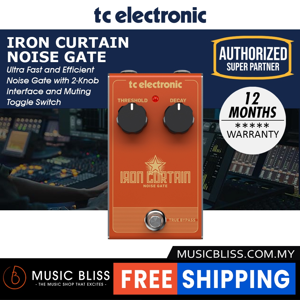 TC Electronic Iron Curtain Noise Gate Guitar Effects Pedal