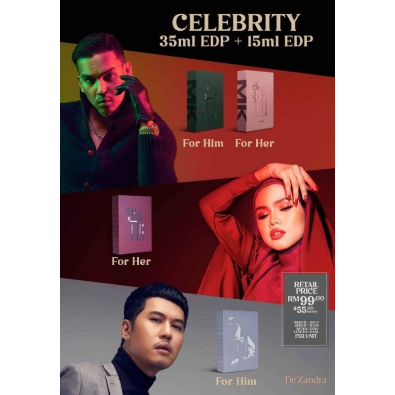 Dexandra Perfume x Celebrity (Bella Astillah, Rico Ronaldi, MK Her & Him) - 35ml & 15ml