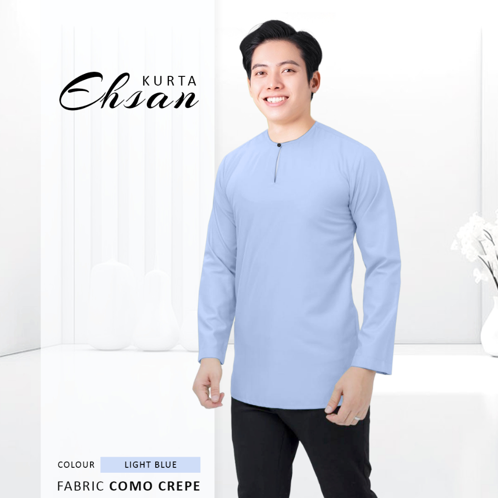 Kurta Ehsan Lelaki Dewasa Leher Teluk Belanga by Modest Glam