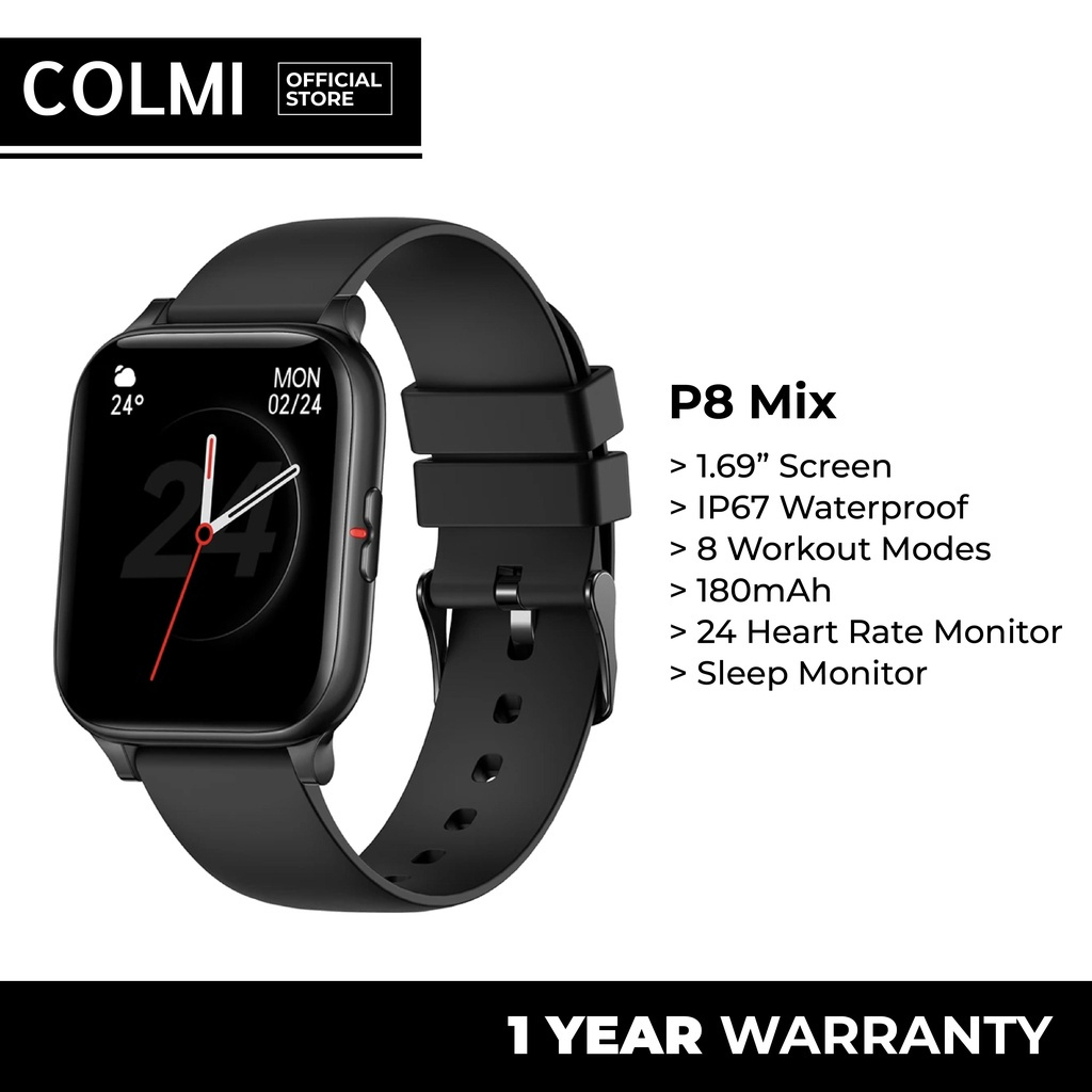 Colmi P8 Mix Smart Watch Full Touch/Heart Rate Monitor/IP67 Waterproof