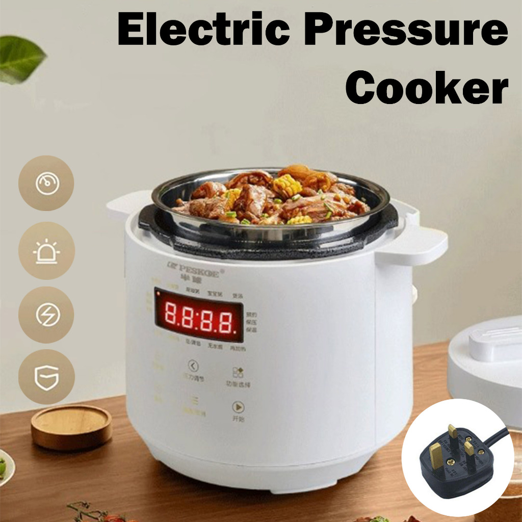 Electric Pressure Cooker Non-stick Stainless Steel Inner Tank Rice Cooker 3L Periuk Tekanan