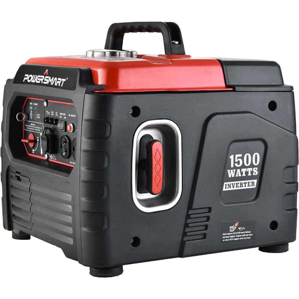 PowerSmart 1500-Watt Gas Powered Portable Inverter Generator, Super Quiet, Ultra-Light Small Generator