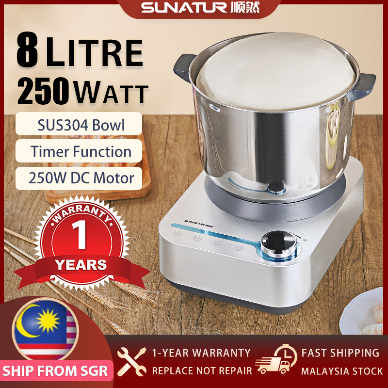 SUNATUR Dough Mixer 5.5L/8L Electric Kneading Machine Household Automatic Flour Mixer Baking Chef Machine E-1068/E-1068C