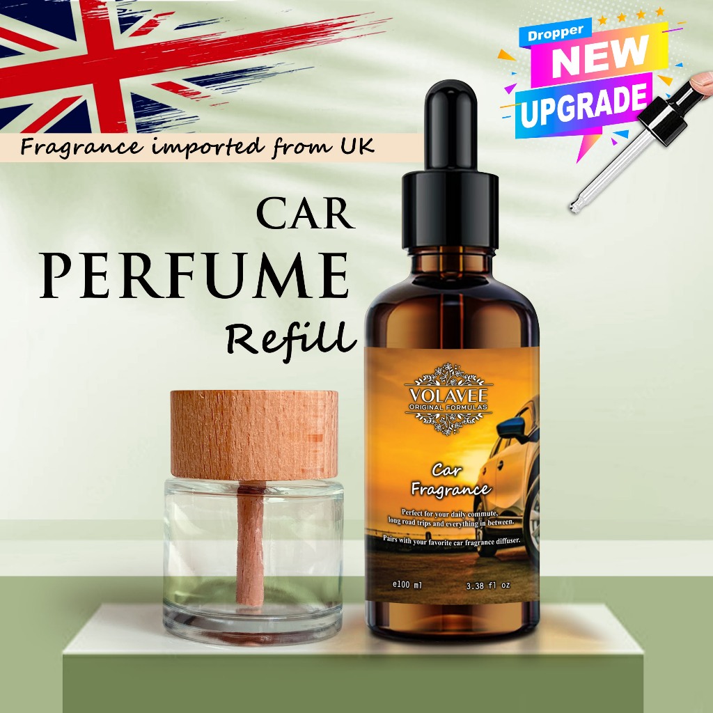 【100mL】VOLAVEE Car Perfume Air Freshener REFILL With Free Gift/[Botol Percuma] Minyak Wangi Kereta 车载香水补充液男女高档车內香薰持久淡香