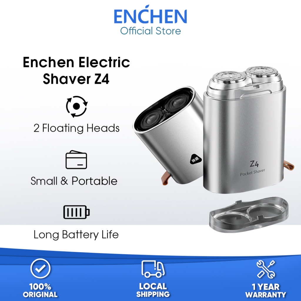 Enchen Z4 Mini Electric Shaver 2 Floating Head Portable Shaver Machine Full Body Wash Shaver Man Smart Sensor Shaving