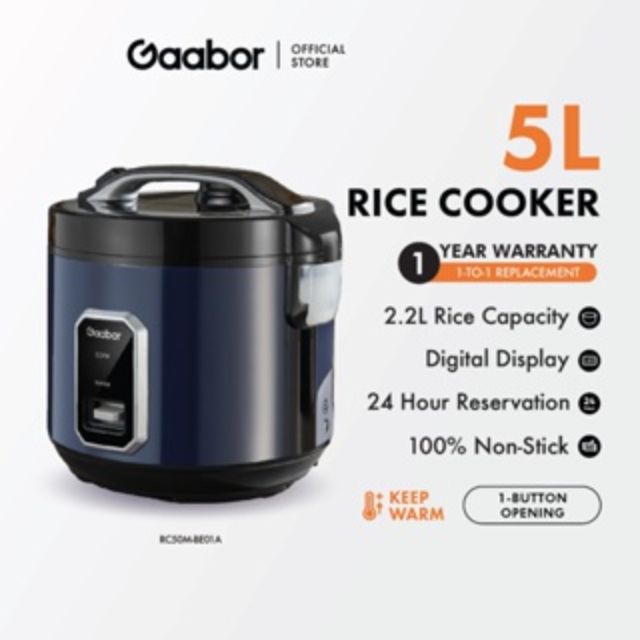 Gaabor Steaming & Cooking Large Capacity Electric Multifunctional   Fast Cooking Rice Cooker (5L) RC50M-BE01A/GR-S25D