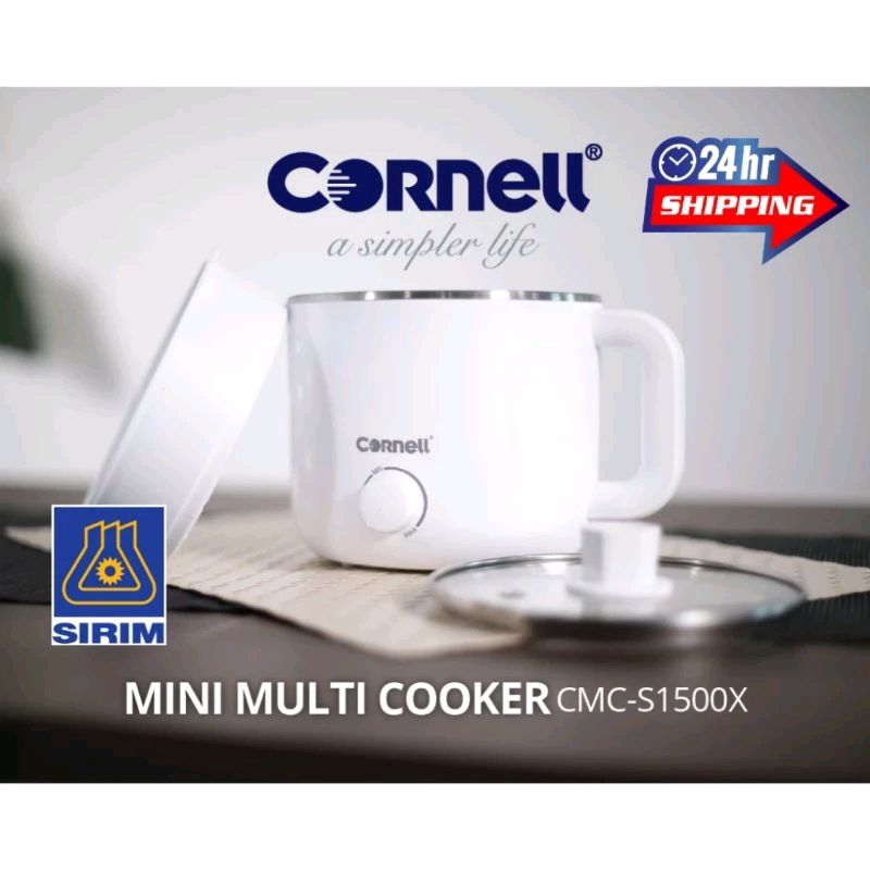 Cornell Multi Cooker Mini Cooker With Steam Tray 1.5 Litre 800W