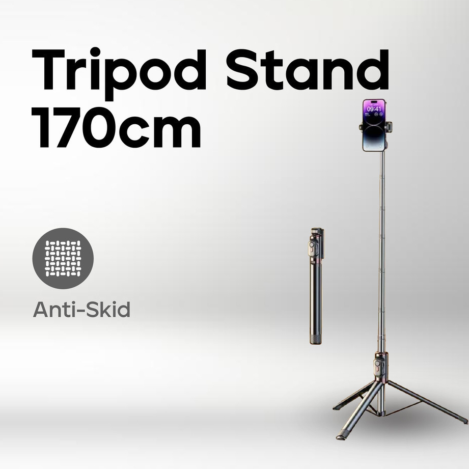 170cm Selfie Stick long Tripod Mobile Phone Holder Monopod Bluetooth Remote Shutter Portable Tripods For Tiktok Live