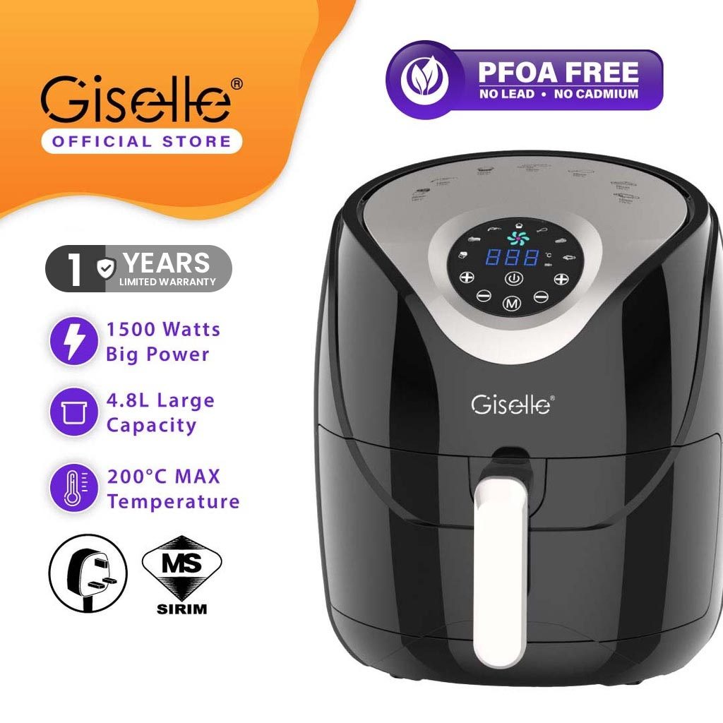 Giselle Digital Air Fryer with Touch Control Timer Temperature Control (4.8L/15L) KEA0197/KEA0202