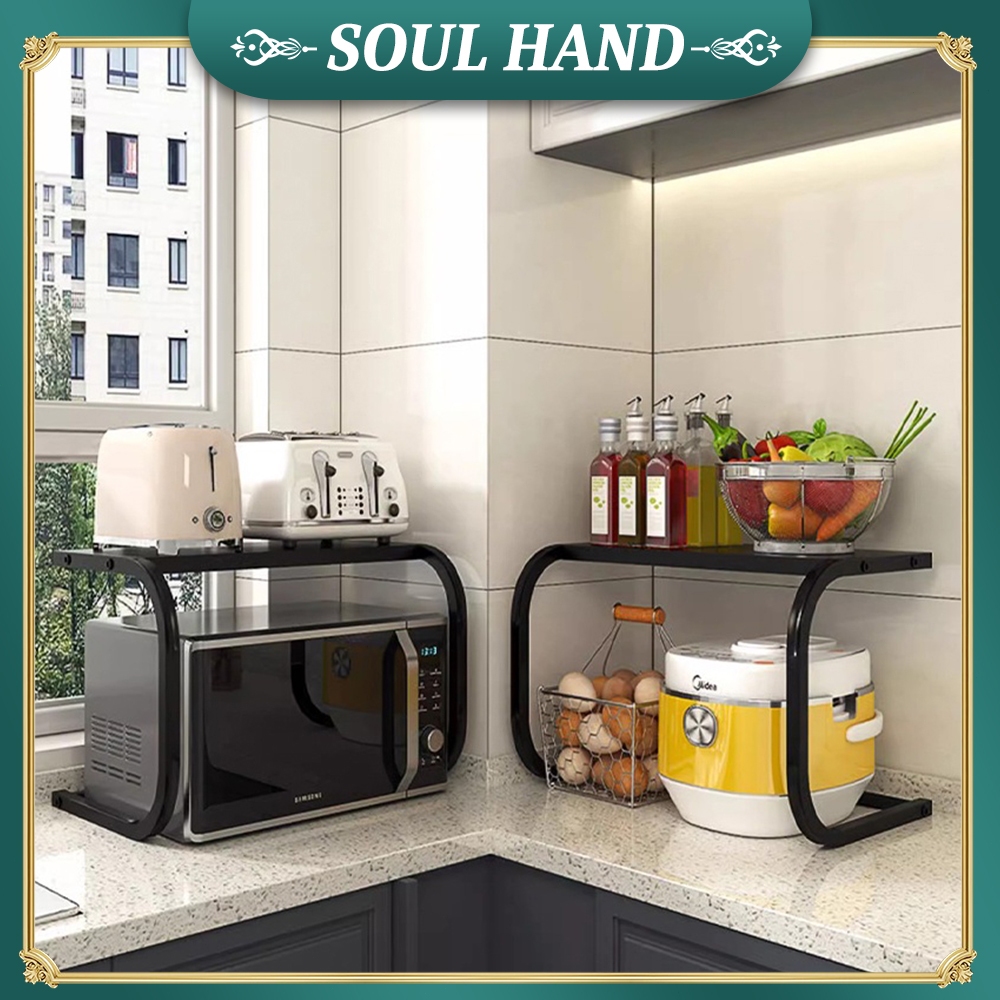 SOUL HAND Microwave Oven Rack Shelf Microwave Stand Countertop Multifunctional Kitchen Countertop Storage Rack