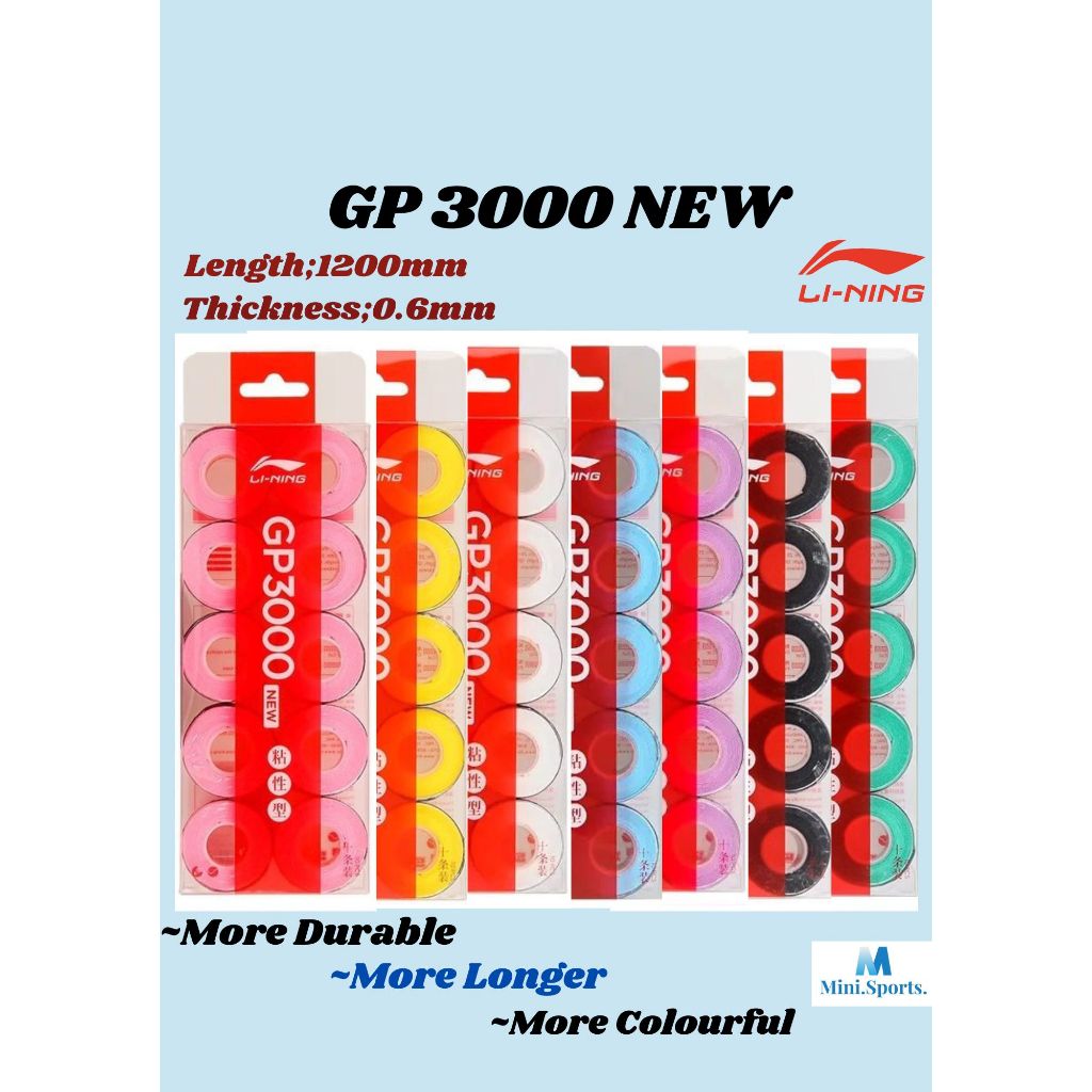LI~NING GP3000 New OVERGRIP 10Pcs/box(100% Original)
