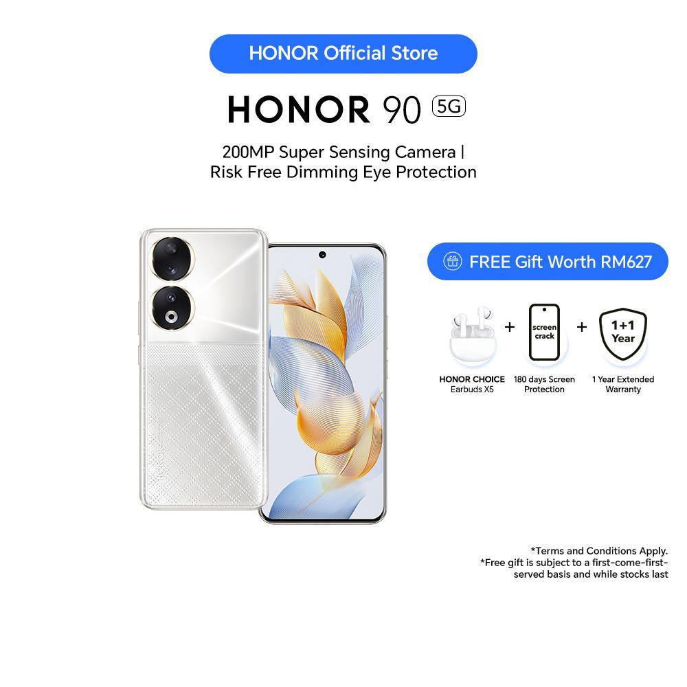 HONOR 90 5G Smartphone 19(12+7)GB+256/512GB 200MP Super Sensing Camera Risk Free Dimming Eye Protection Display